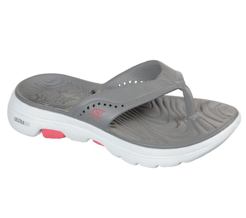 Skechers Cali Gear: Gowalk 5 - Bali - Womens Flip Flops Grey [AU-NI9543]